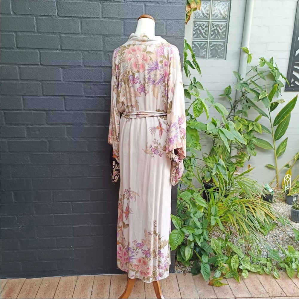 Spell & The Gypsy Vintage OS Blue Skies Reversible Rare Unicorn Kimono Duster - Picture 11 of 16